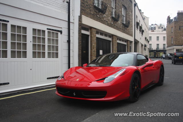 Ferrari 458 Italia spotted in London, United Kingdom