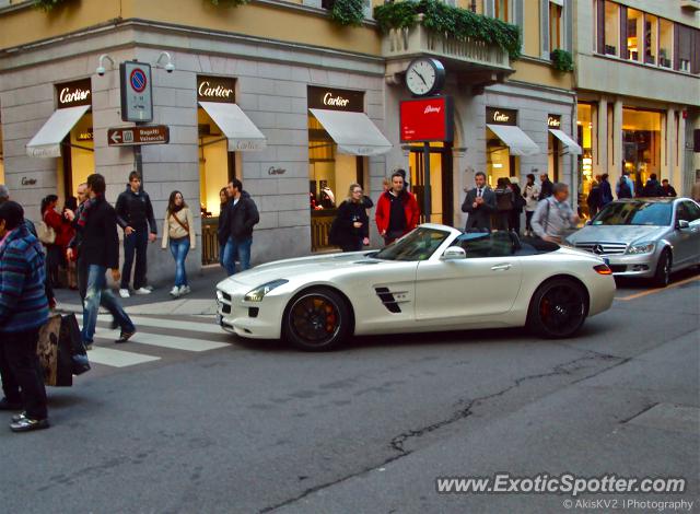 Mercedes SLS AMG spotted in Milan, Italy