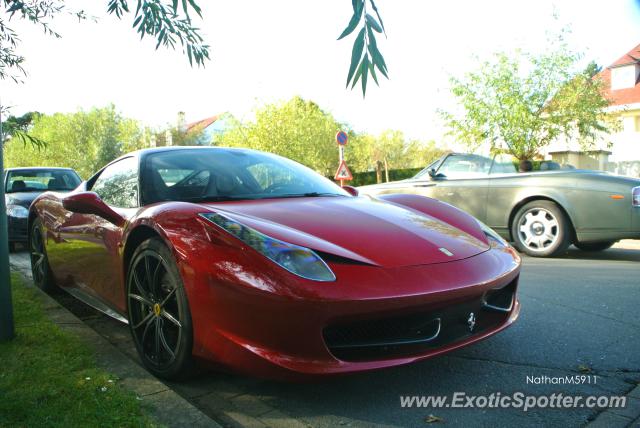 Ferrari 458 Italia spotted in Knokke-Heist, Belgium