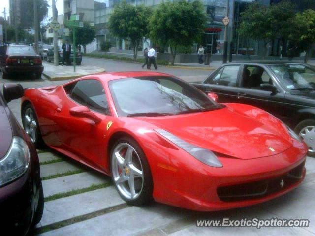 Ferrari 458 Italia spotted in Lima, Peru