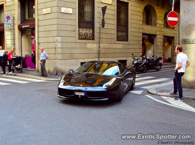 Ferrari 458 Italia spotted in Milan, Italy