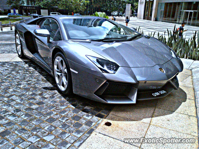 Lamborghini Aventador spotted in KLCC Twin Tower, Malaysia