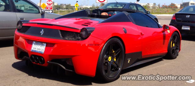 Ferrari 458 Italia spotted in San Diego, California