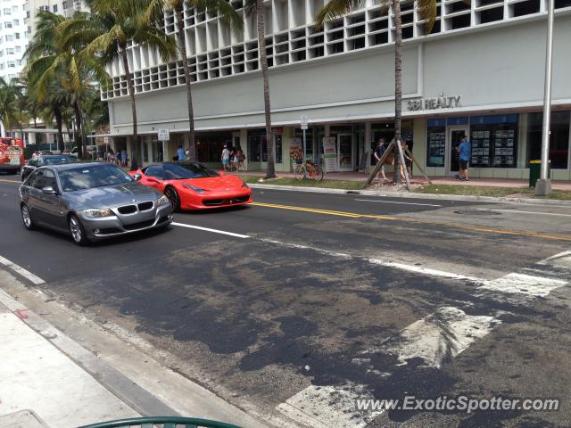 Ferrari 458 Italia spotted in South Beach, Florida