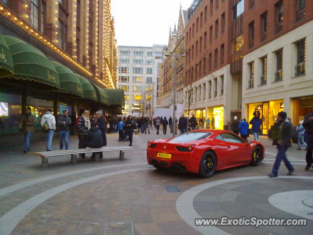 Ferrari 458 Italia spotted in London, United Kingdom