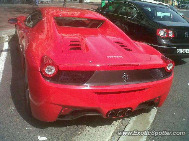 Ferrari 458 Italia spotted in Cape Town, South Africa