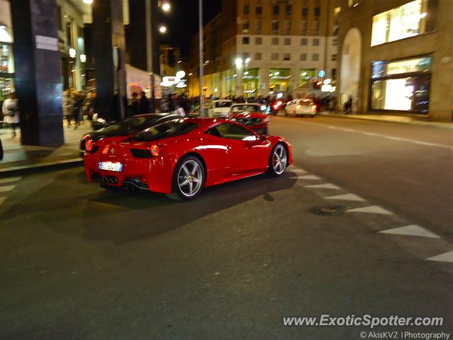 Ferrari 458 Italia spotted in Milan, Italy