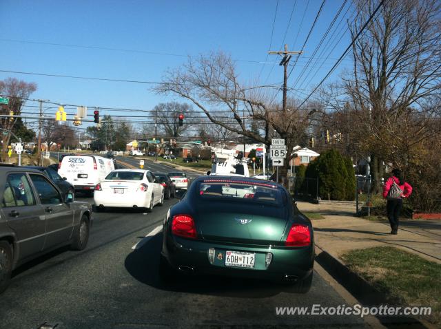 Bentley Continental spotted in Silver Spring, Maryland