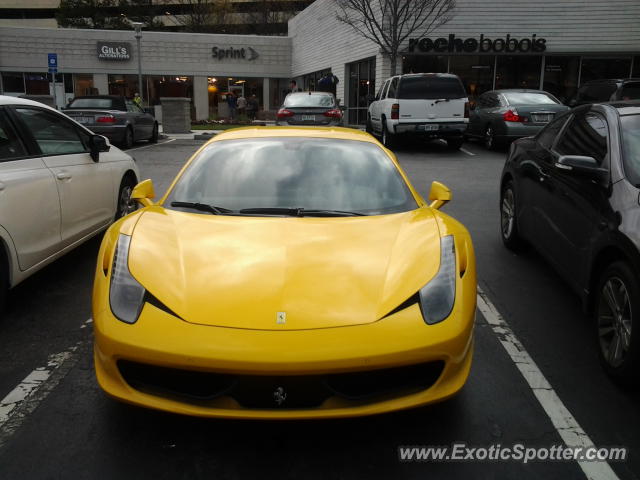 Ferrari 458 Italia spotted in Buckhead, Georgia