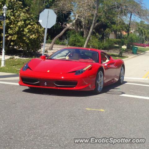 Ferrari 458 Italia spotted in Sarasota, Florida