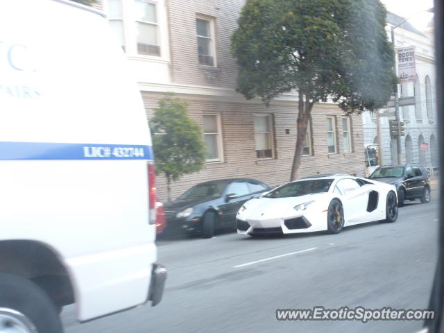 Lamborghini Aventador spotted in San Francisco, California