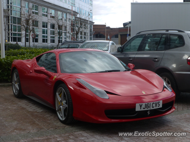 Ferrari 458 Italia spotted in Manchester, United Kingdom