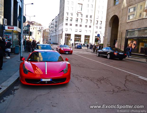 Ferrari 458 Italia spotted in Milan, Italy