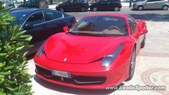 Ferrari 458 Italia spotted in San Benedetto, Italy