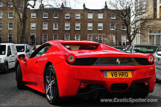 Ferrari 458 Italia spotted in London, United Kingdom