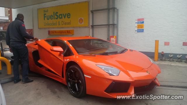 Lamborghini Aventador spotted in London, United Kingdom