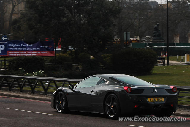 Ferrari 458 Italia spotted in London, United Kingdom