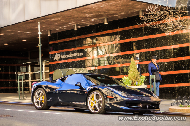 Ferrari 458 Italia spotted in Manhattan, New York