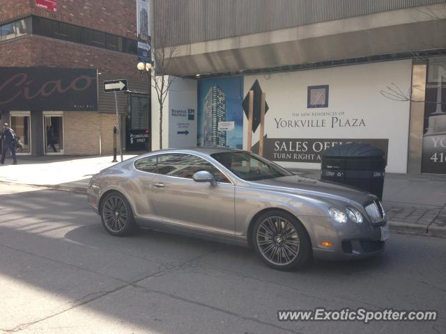 Bentley Continental spotted in Toronto, Canada